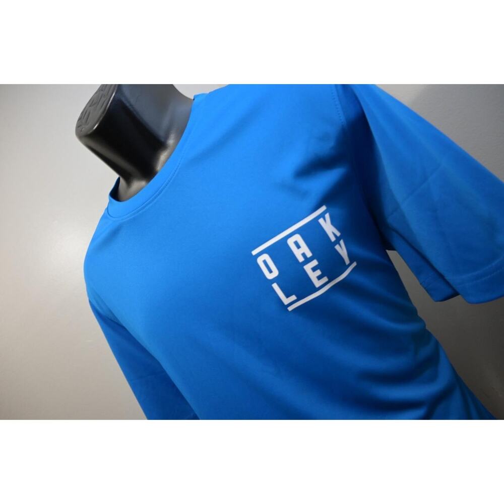 Oakley Gym Shirt Ohydrolix Regular Fit Blue Athletic Tee Mens Size Large